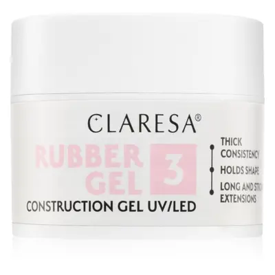 Claresa Rubber Gel Construction Gel UV/LED gelový lak pro prodloužení nehtů odstín 03 45 g