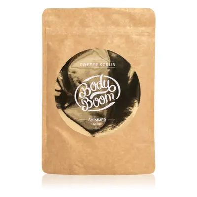 BodyBoom Shimmer Gold kávový tělový peeling 200 g