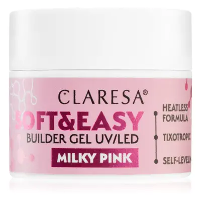 Claresa Soft&Easy Builder Gel podkladový gel na nehty odstín Milky Pink 12 g