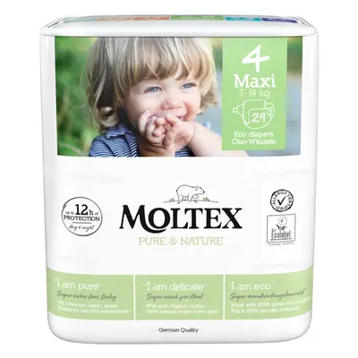 Moltex Pure & Nature Maxi Size 4 jednorázové EKO pleny 7-14 kg 29 ks