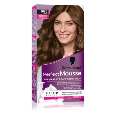 Schwarzkopf Perfect Mousse permanentní barva na vlasy odstín 665 Čokoládový karamel 1 ks