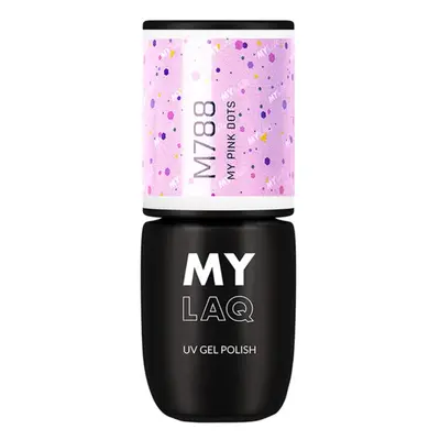 MYLAQ UV Gel Polish gelový lak na nehty odstín My Pink Dots 5 ml