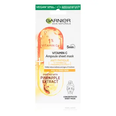 Garnier Skin Naturals Vitamin C plátýnková maska s energizujícím účinkem 15 g