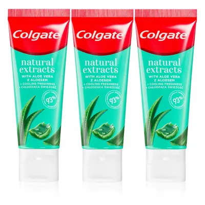 Colgate Natural Extracts Aloe Vera bylinná zubní pasta 3x75 ml