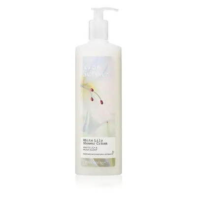 Avon Senses White Lily & Musk povzbuzující sprchový krém 720 ml