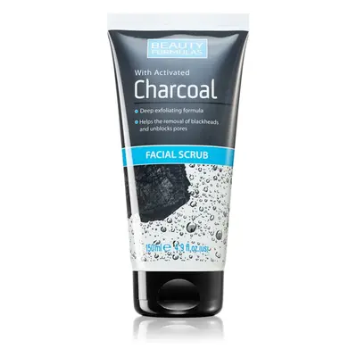 Beauty Formulas Charcoal pleťový peeling s aktivním uhlím 150 ml