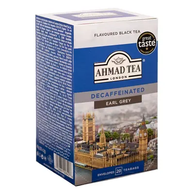 Ahmad Tea Decaffeinated Earl Grey černý čaj bez kofeinu 20x2 g