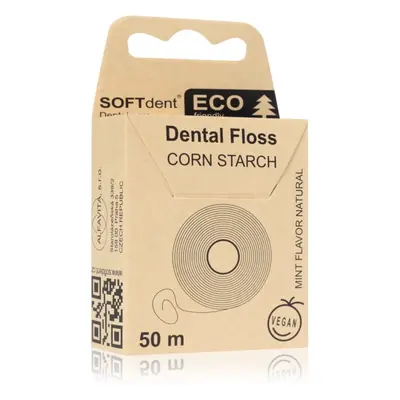 SOFTdent ECO Corn Starch dentální nit Mint 50 m