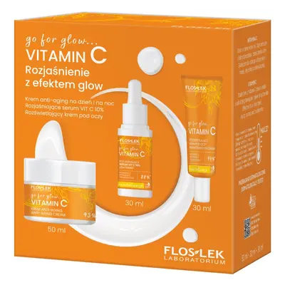 FlosLek Laboratorium Go For Glow Vitamin C dárková sada pro rozjasnění pleti