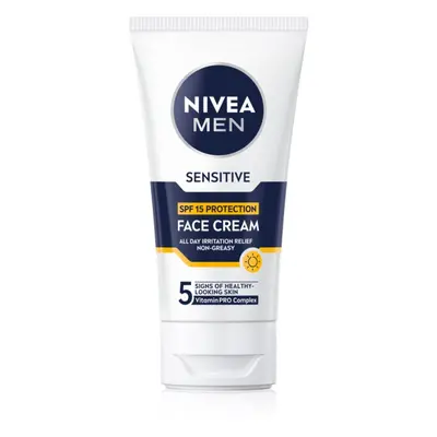 NIVEA MEN Sensitive ochranný krém pro muže SPF 15 75 ml