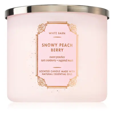 Bath & Body Works Snowy Peach Berry vonná svíčka 411 g