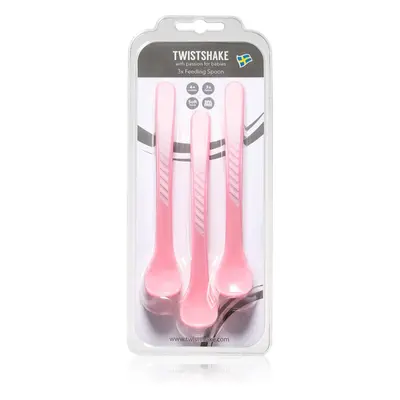 Twistshake Feeding Spoons lžička 4+m Pastel Pink 3 ks