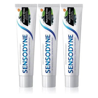 Sensodyne Natural White přírodní zubní pasta s fluoridem 3x75