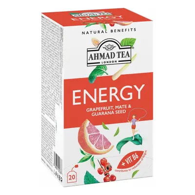 Ahmad Tea Energy bylinný čaj s kofeinem 20x1.5 g