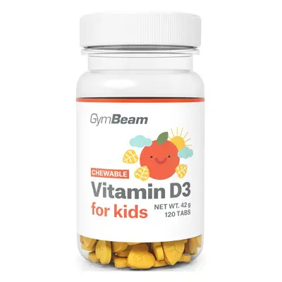 GymBeam Vitamin D3 for Kids cucavé tablety pro děti příchuť Orange 120 tbl