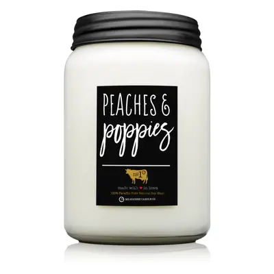 Milkhouse Candle Co. Farmhouse Peaches & Poppies vonná svíčka Mason Jar 737 g