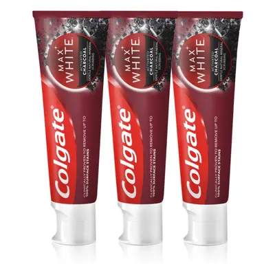 Colgate Max White Charcoal bělicí zubní pasta 3 x 75 ml