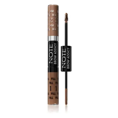 Note Cosmetique Brow Addict gel pro úpravu obočí odstín 01 Dark Blonde 2x5 ml