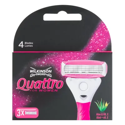 Wilkinson Sword Quattro for Women Aloe & Vit. E náhradní břity 3 ks