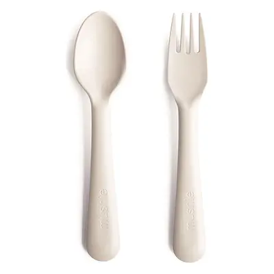 Mushie Fork and Spoon Set příbor Ivory 2 ks