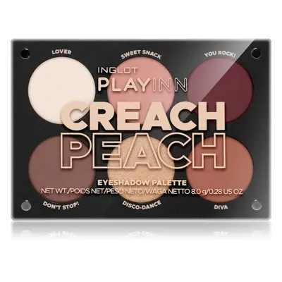 Inglot PlayInn Eyeshadow Palette paletka očních stínů odstín Creach Peach 8 g