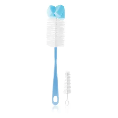 BabyOno Take Care Brush for Bottles and Teats with Mini Brush & Sponge Tip kartáč na čištění Blu