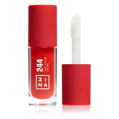 3INA The Color Lip Oil hydratační olej na rty odstín 244 - Classic Rich Red, sheer 4 ml