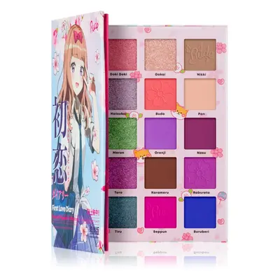 Rude Cosmetics Manga Collection Pigments & Shadows Palette paletka očních stínů odstín First Lov