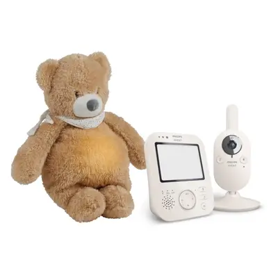 Philips Avent Baby Monitor SCD891/26+NATTOU Sleepy Bear Pale Brown dárková sada pro miminka 0 m+