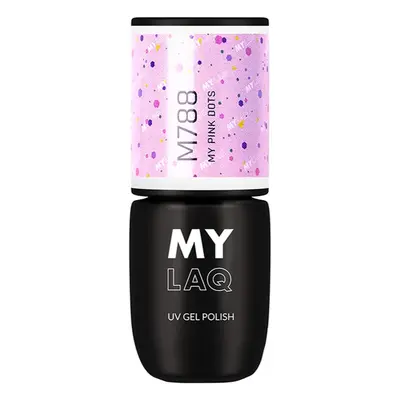 MYLAQ UV Gel Polish gelový lak na nehty odstín My Pink Dots 5 ml