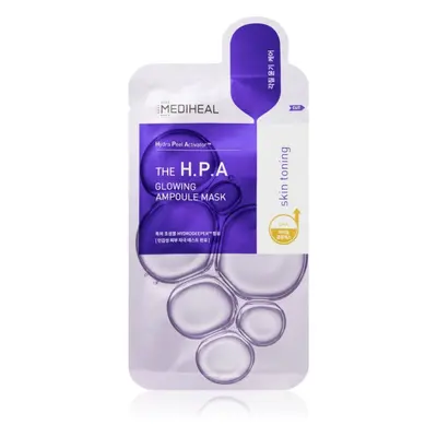 MEDIHEAL Ampoule Mask The H.P.A plátýnková maska pro rozjasnění a vyhlazení pleti 20 ml