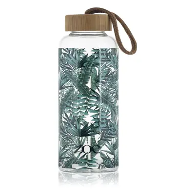 ZOE Bamboo Glass Bottle skleněná láhev na vodu barva Tropic green 550 ml