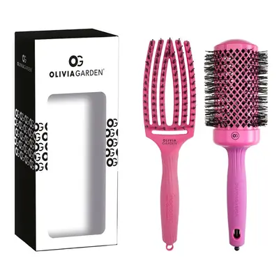 Olivia Garden Hot Pink Set dárková sada pro tepelnou úpravu vlasů