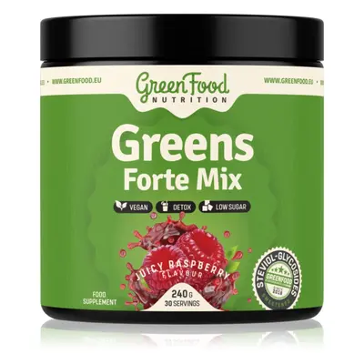 GreenFood Nutrition Greens Forte Mix prášek pro detoxikaci organismu a podporu imunity příchuť J