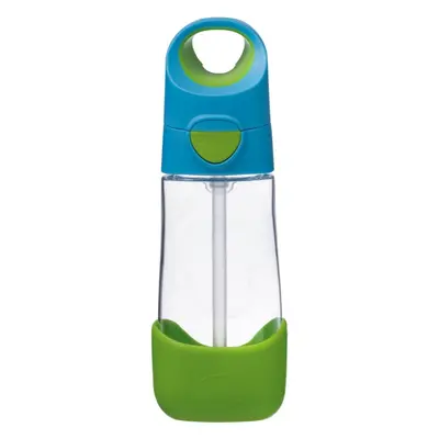 B.Box Bottle with Straw láhev s brčkem Blue Green 450 ml