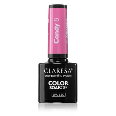 Claresa SoakOff UV/LED Color Candy gelový lak na nehty odstín 8 5 g