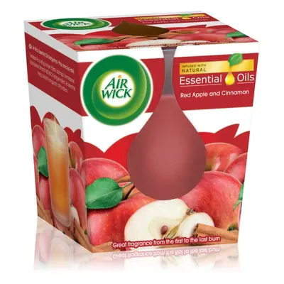 Air Wick Essential Oil Red Apple & Cinnamon vonná svíčka 105 g