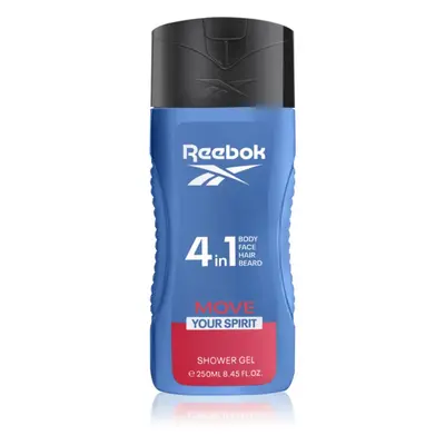 Reebok Move Your Spirit svěží sprchový gel 4 v 1 pro muže 250 ml