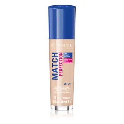 Rimmel Match Perfection tekutý make-up SPF 20 odstín 010 Ligh Porcelain 30 ml