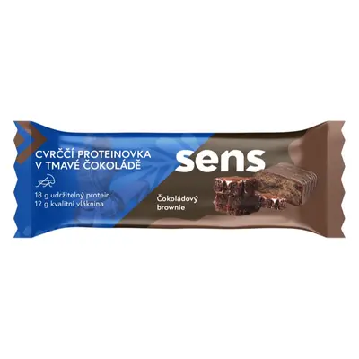 SENS Cvrččí Proteinovka v tmavé čokoládě proteinová tyčinka příchuť Chocolate Brownie 60 g