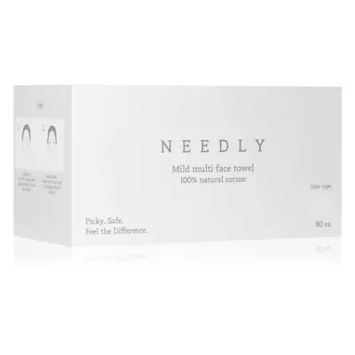 NEEDLY Mild Cleansing Multi Face Towel jednorázový bavlněný ručník pro citlivou pleť 80 ks