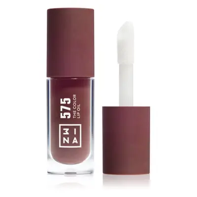 3INA The Color Lip Oil hydratační olej na rty odstín 575 - Coffee brown, sheer 4 ml