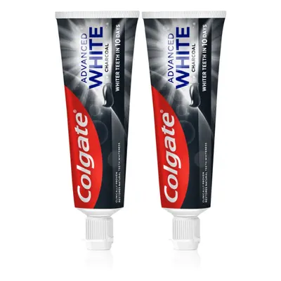 Colgate Advanced White Charcoal bělicí zubní pasta s aktivním uhlím 2x75 ml