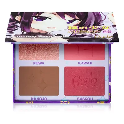 Rude Cosmetics Manga Face Palette multifunkční paleta na obličej odstín Purr-fect Neko-Chan 11.2