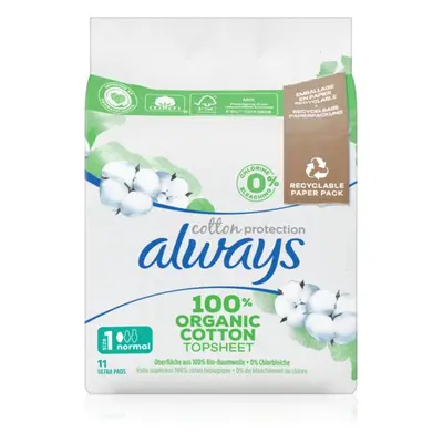 Always Cotton Protection Normal vložky bez parfemace 11 ks