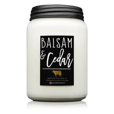 Milkhouse Candle Co. Farmhouse Balsam & Cedar vonná svíčka Mason Jar 737 g