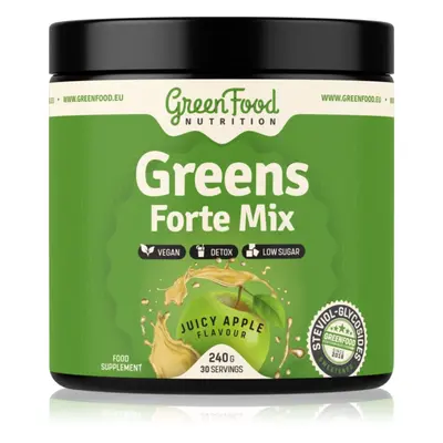 GreenFood Nutrition Greens Forte Mix prášek pro detoxikaci organismu a podporu imunity příchuť J