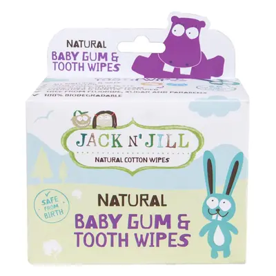 Jack N’ Jill Natural vlhčené ubrousky pro ochranu zubů a dásní 25 ks