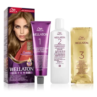 Wella Wellaton Intense permanentní barva na vlasy s arganovým olejem odstín 7/0 Medium Blonde 1 