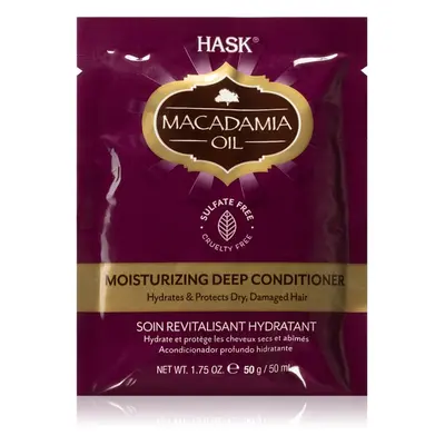 HASK Macadamia Oil hydratační kondicionér pro suché, poškozené a chemicky ošetřené vlasy 50 ml